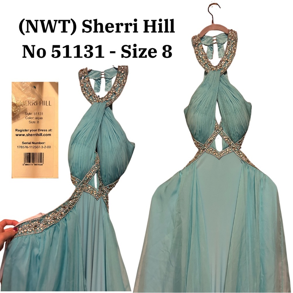 Blue Sherri Hill Prom Dress